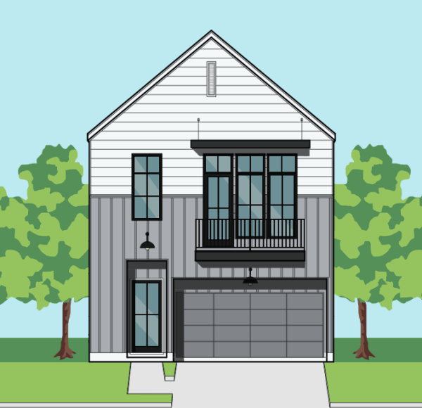 Two Story Townhome Plan E9156 C1.1