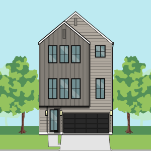 Three Story Townhome Plan E9173 A