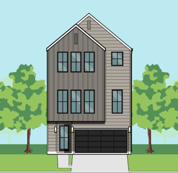 Three Story Townhome Plan E9173 A