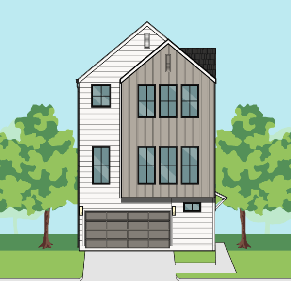 Three Story Townhome Plan E9173 A