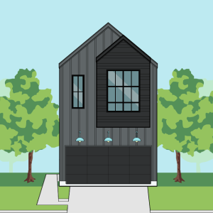 Two Story Townhome Plan E9174 A1.1