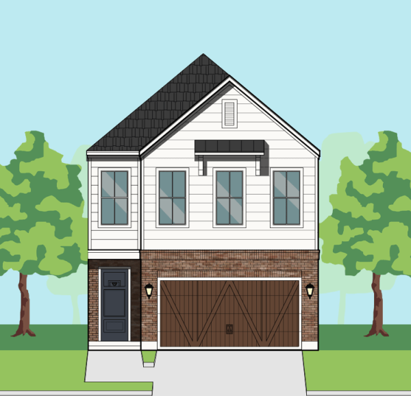Two Story Townhome Plan E9228 A1