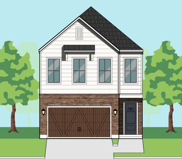 Two Story Townhome Plan E9228 A1