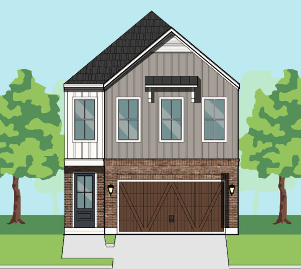 Two Story Townhome Plan E9228 A1