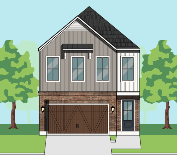 Two Story Townhome Plan E9228 A1