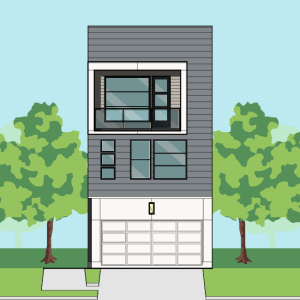 Three Story Townhome Plan F2151 A1