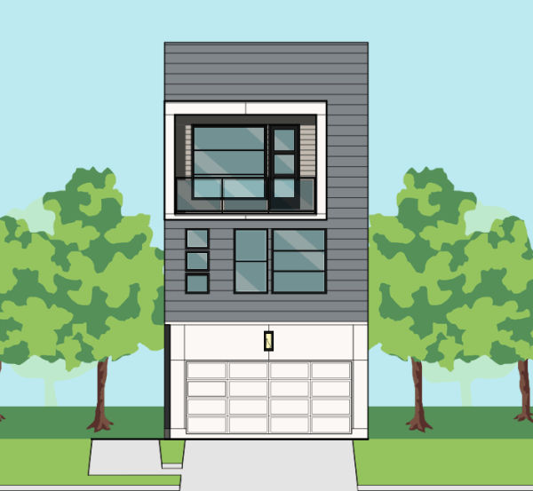 Three Story Townhome Plan F2151 A1
