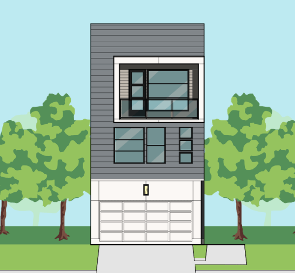 Three Story Townhome Plan F2151 A1