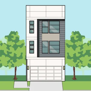 Three Story Townhome Plan F2151 A2.1