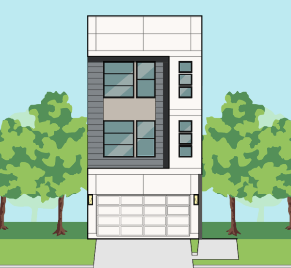 Three Story Townhome Plan F2151 A2.1