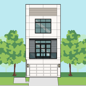 Three Story Townhome Plan F2151 B