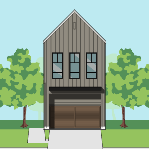 Two Story Townhome Plan F3019 A1.1