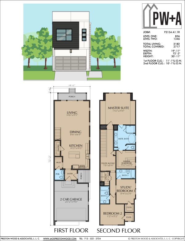 Two Story Home Plan F3134 A1.1