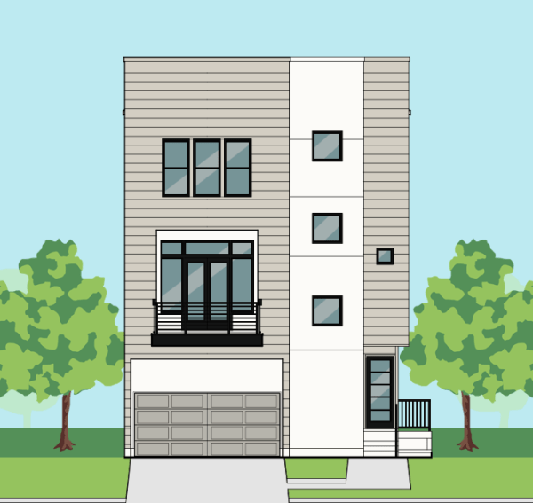 Three Story Townhome Plan F3134 B1