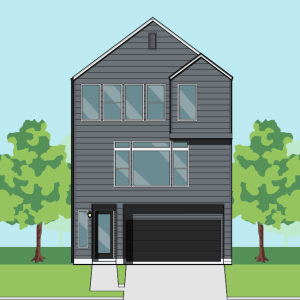 Three Story Townhome Plan F1203 A1.1