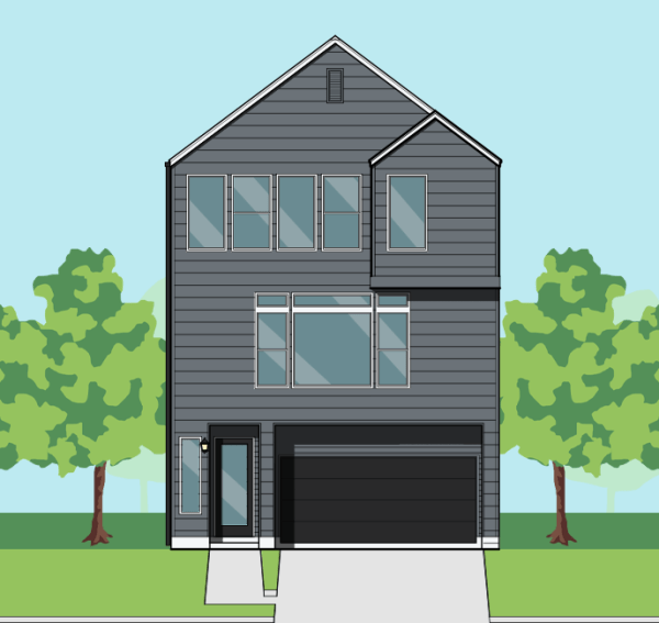 Three Story Townhome Plan F1203 A1.1