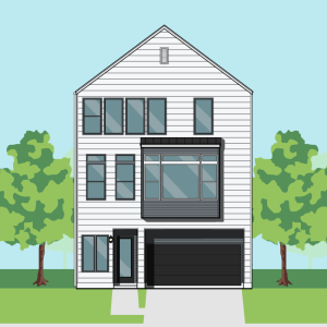 Three Story Townhome Plan F1203 B1.1