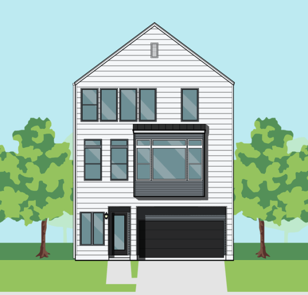 Three Story Townhome Plan F1203 B1.1