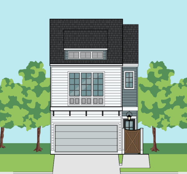 Two Story Townhome Plan F2055 A1