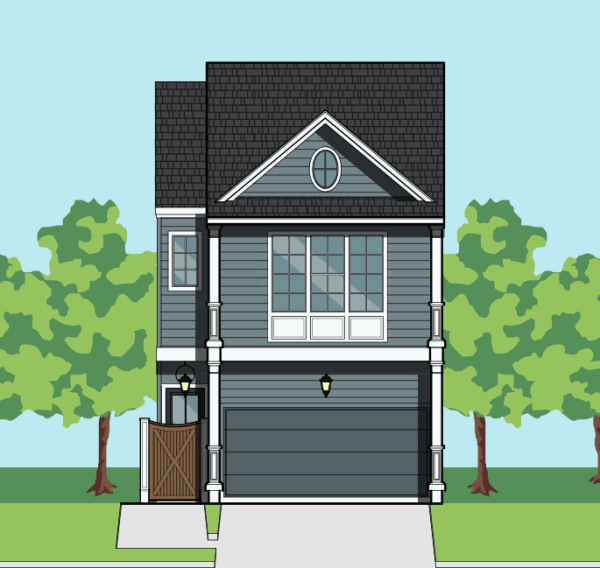 Two Story Townhome Plan F2055 A2