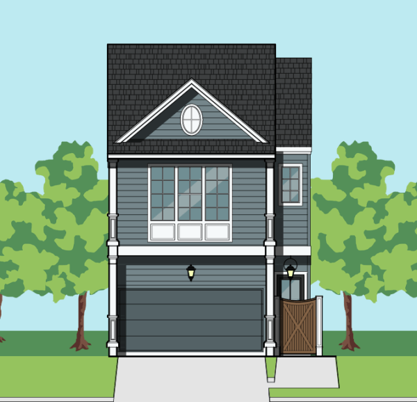 Two Story Townhome Plan F2055 A2