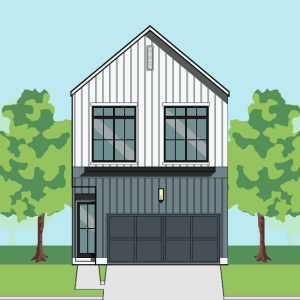 Two Story Townhome Plan F3074 A1