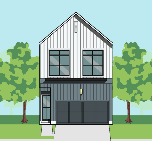 Two Story Townhome Plan F3074 A1