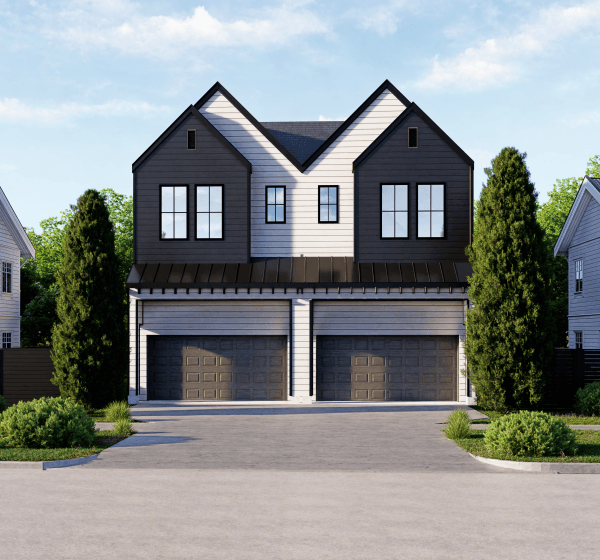 Two Story Duplex Townhome Plan F3225